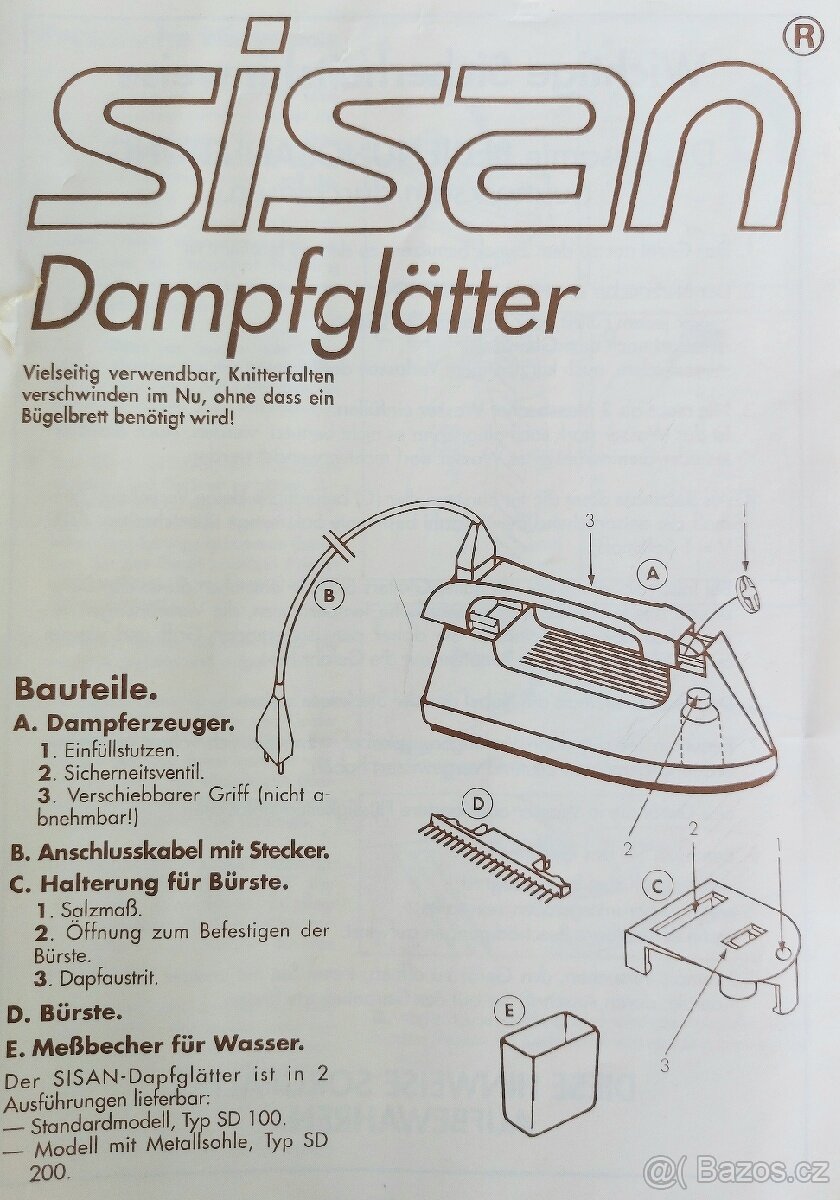 Napařovací žehlička SISAN - 3