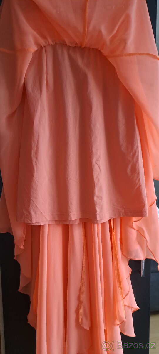 👗 Společenské / letní šaty – lososová barva - 3