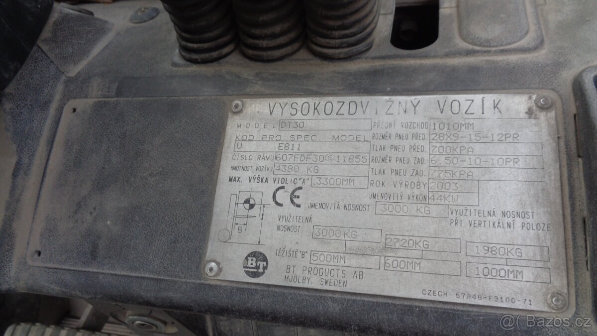 VZV BT DT30 vysokozdvižný vozík - 3