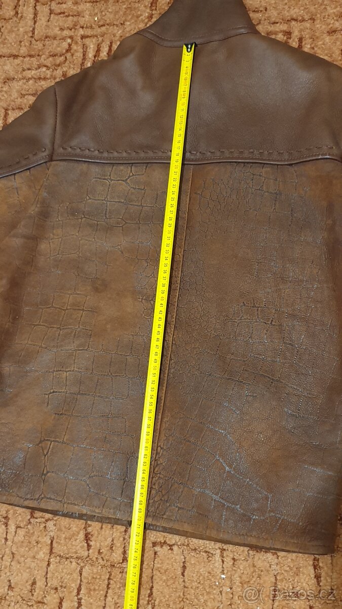pánský kožený kabát z ovčí kůže L - 3
