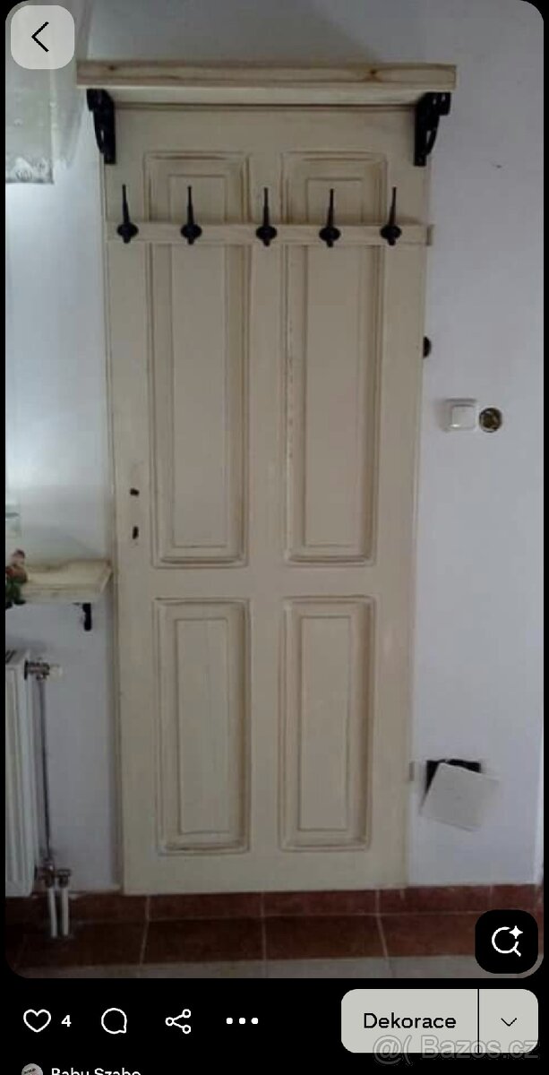 4ks starých masivníh dveří - 3