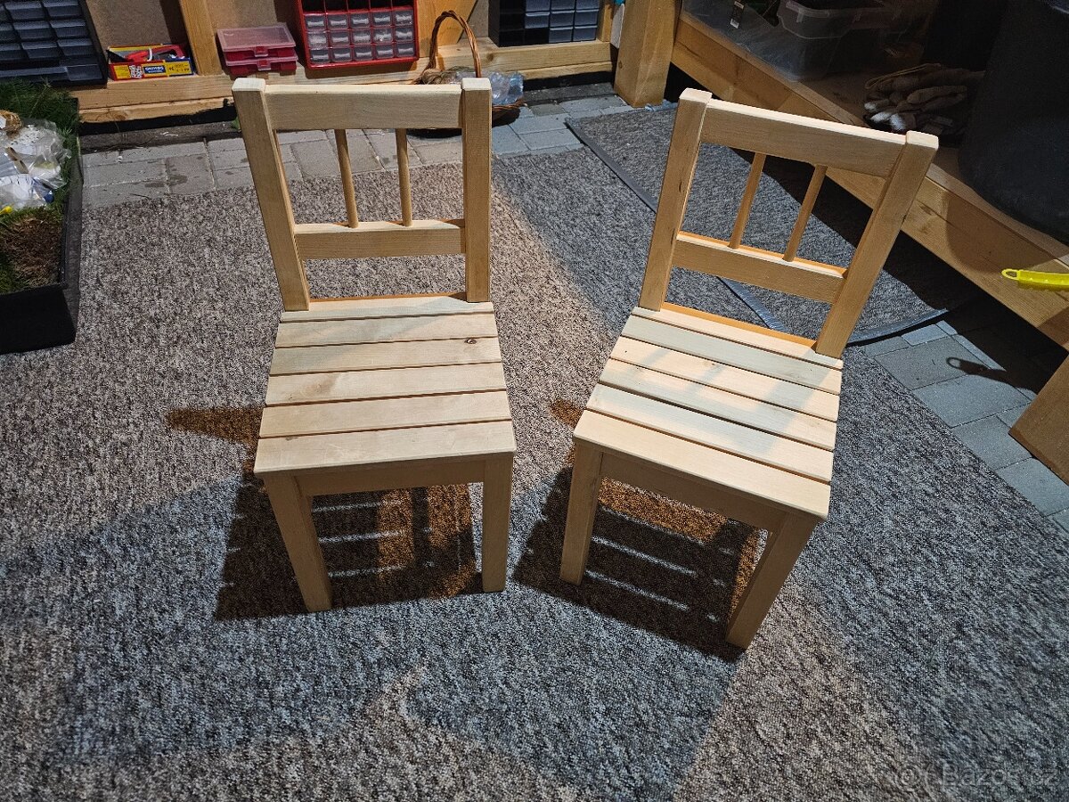 2x dětská dřevěná židlička / židle - 3