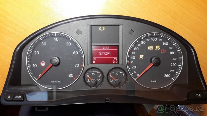 Budíky Golf 5 / Jetta, polodot, 1K0920862A, benzín, PIN, 0km - 3