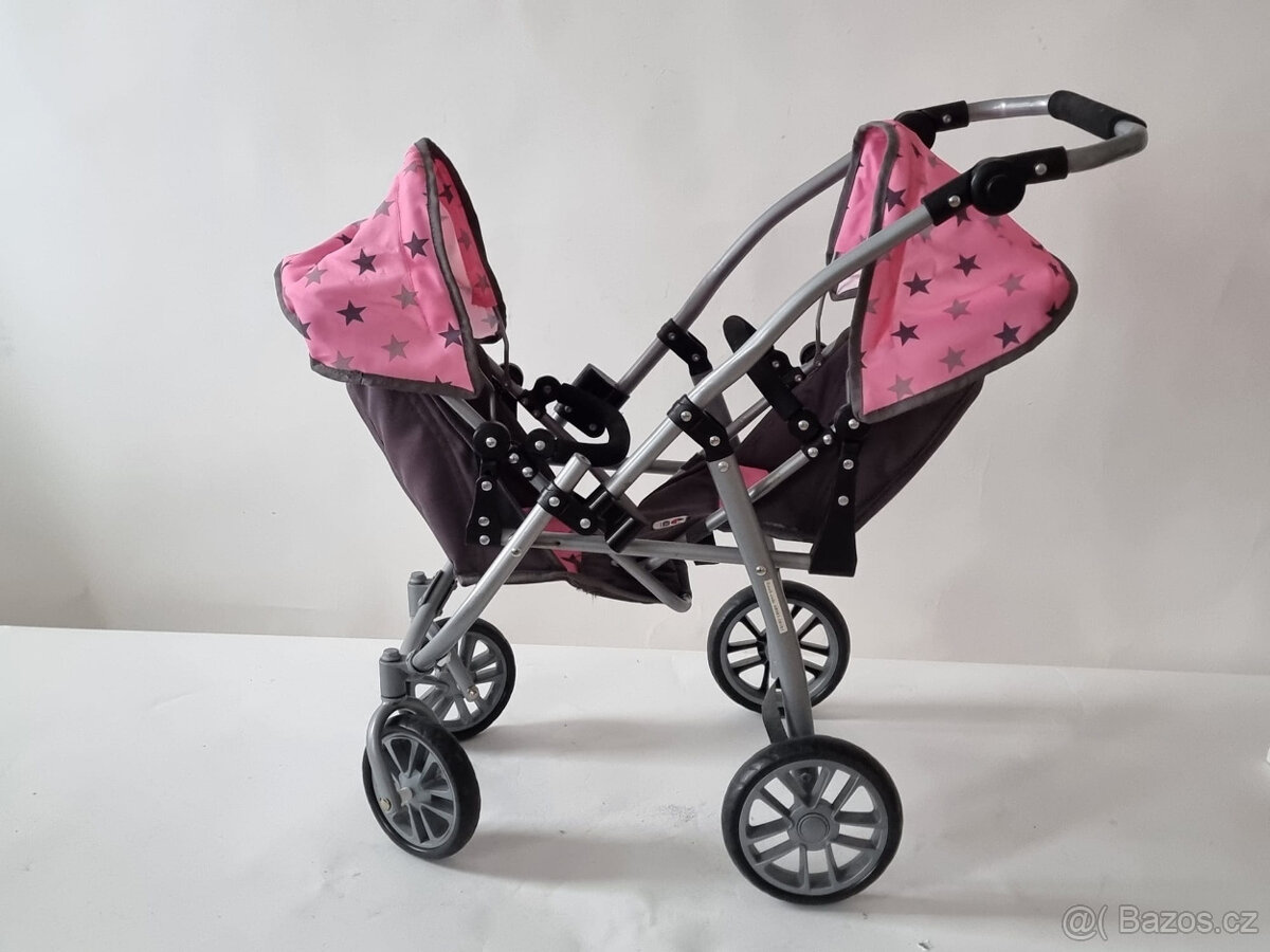 Dětský kočárek pro 2 panenky, dvojčata CHIC 2000 - 3