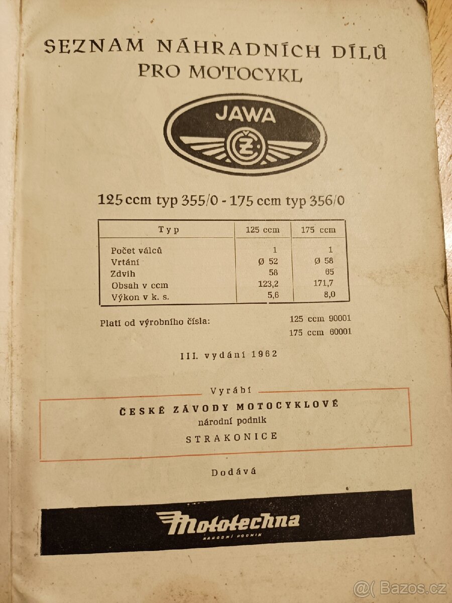 Jawa-ČZ 125/355 a 175/356-katalog náhr. dílů - 3