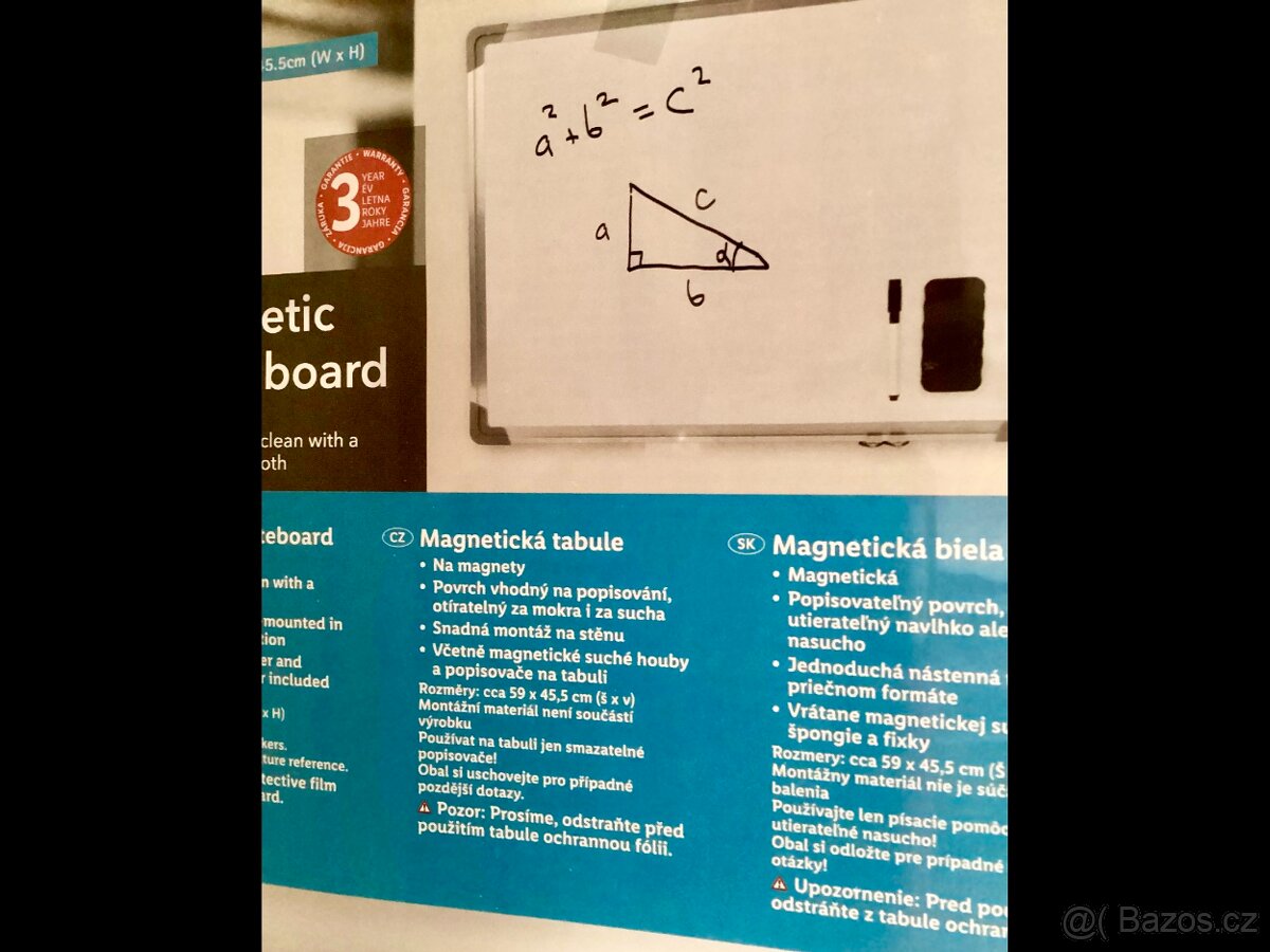 Magnetická tabule 60 x 40 cm. - 3