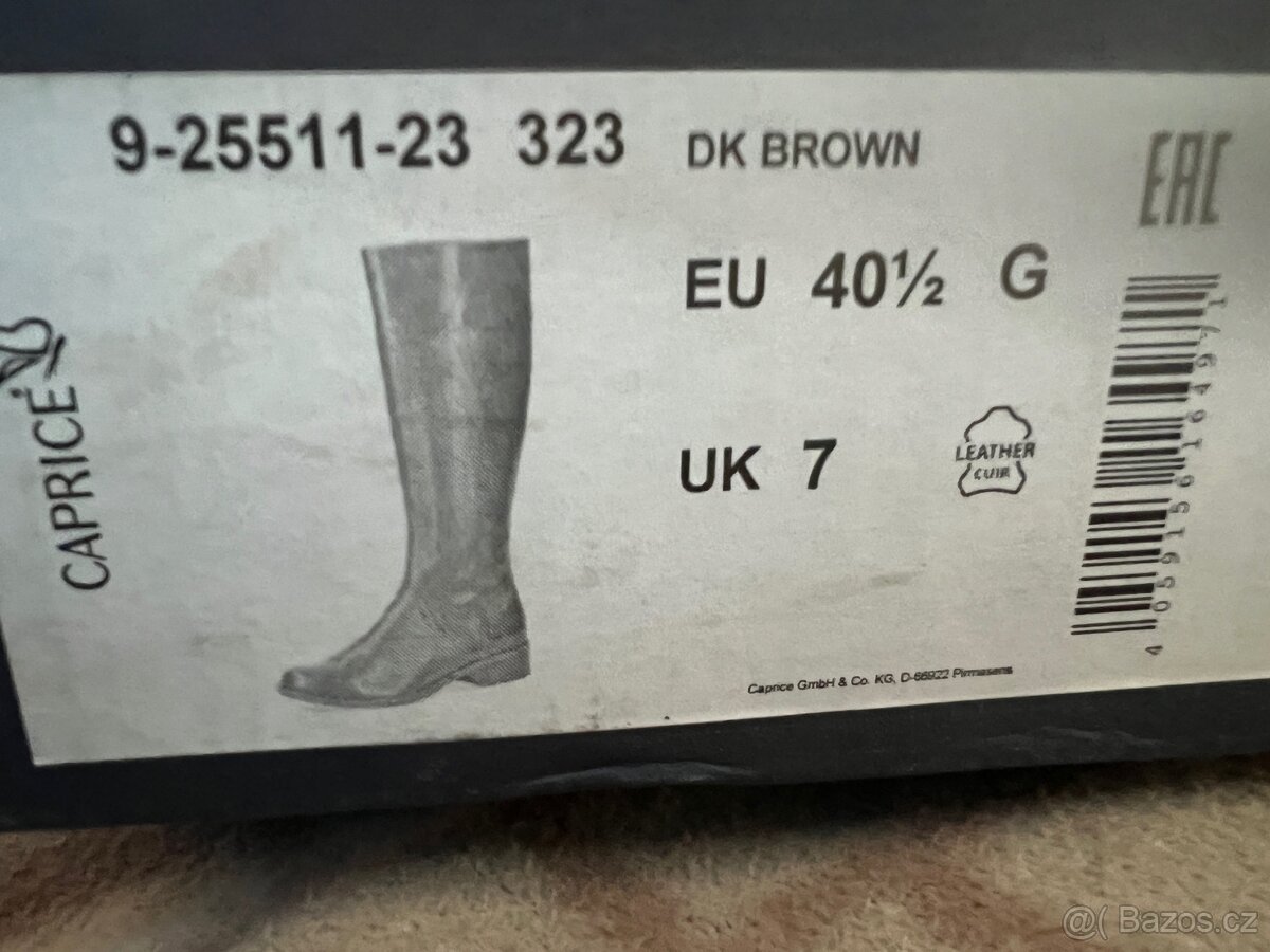 Dámské kožené kozačky vel. 40.5 - 3