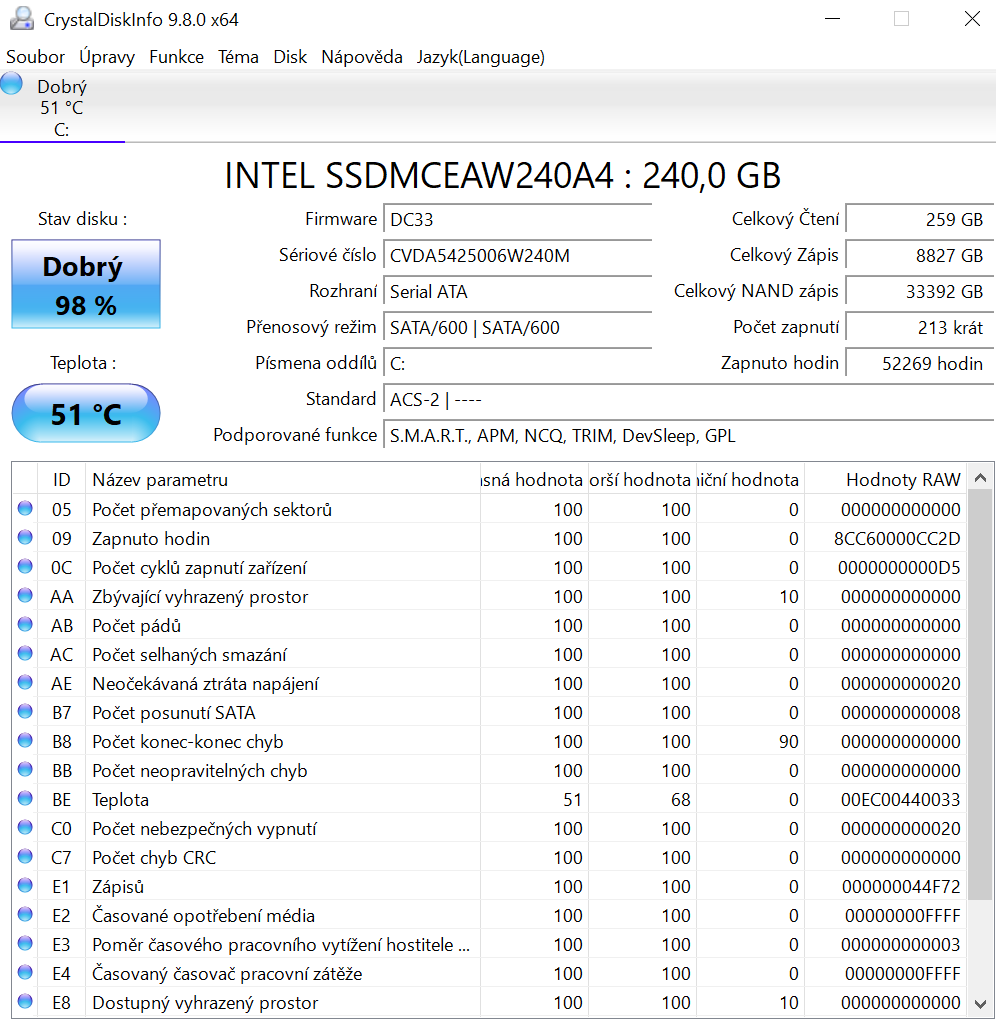 Intel SSD 240GB mSATA - 3