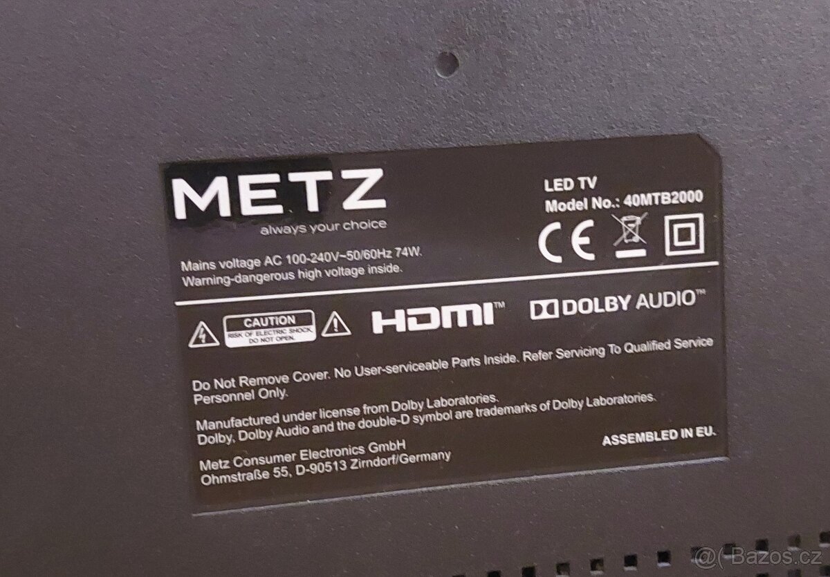 LED televize Metz 102cm, 40" - 3