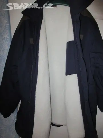 Pánská tmavě modrá bunda s beránkem - nadměr.vel. 62 a více - 3