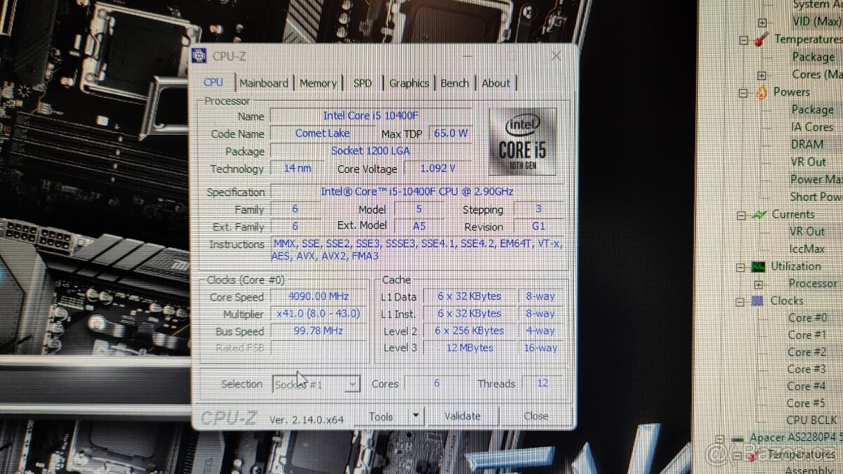 Intel Core i5-10400F - 3