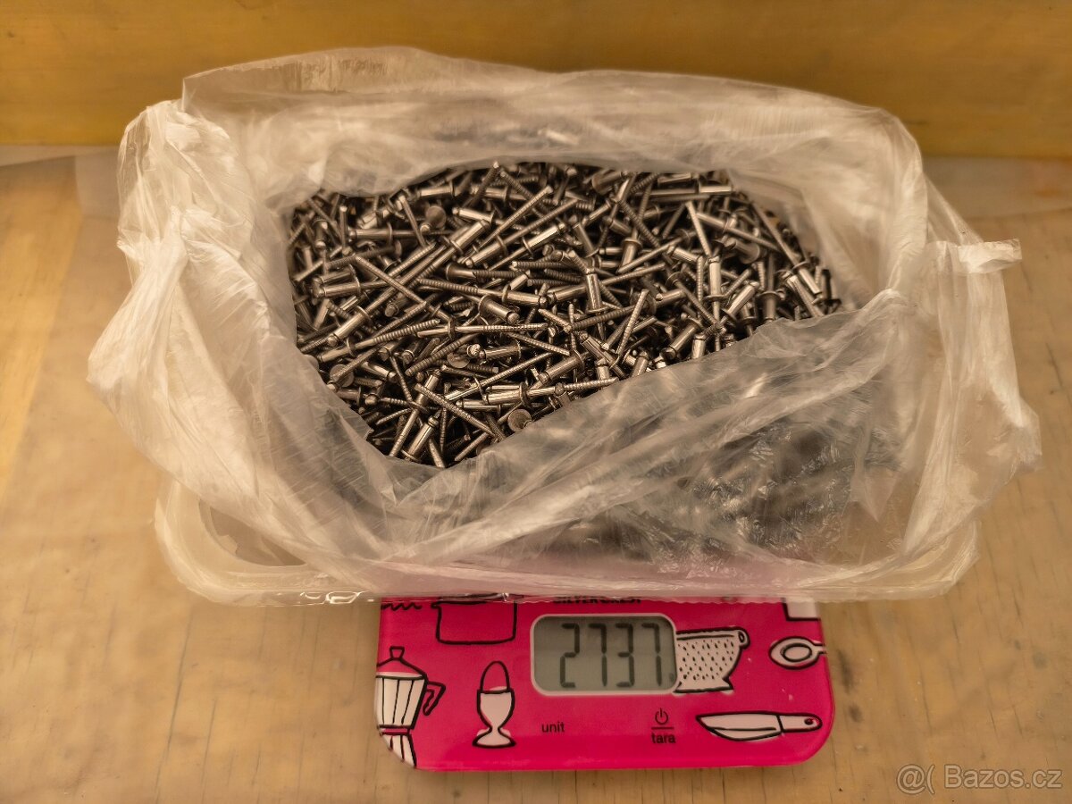 Trhací nýty nerezové 4x10 + vrtáky - 3