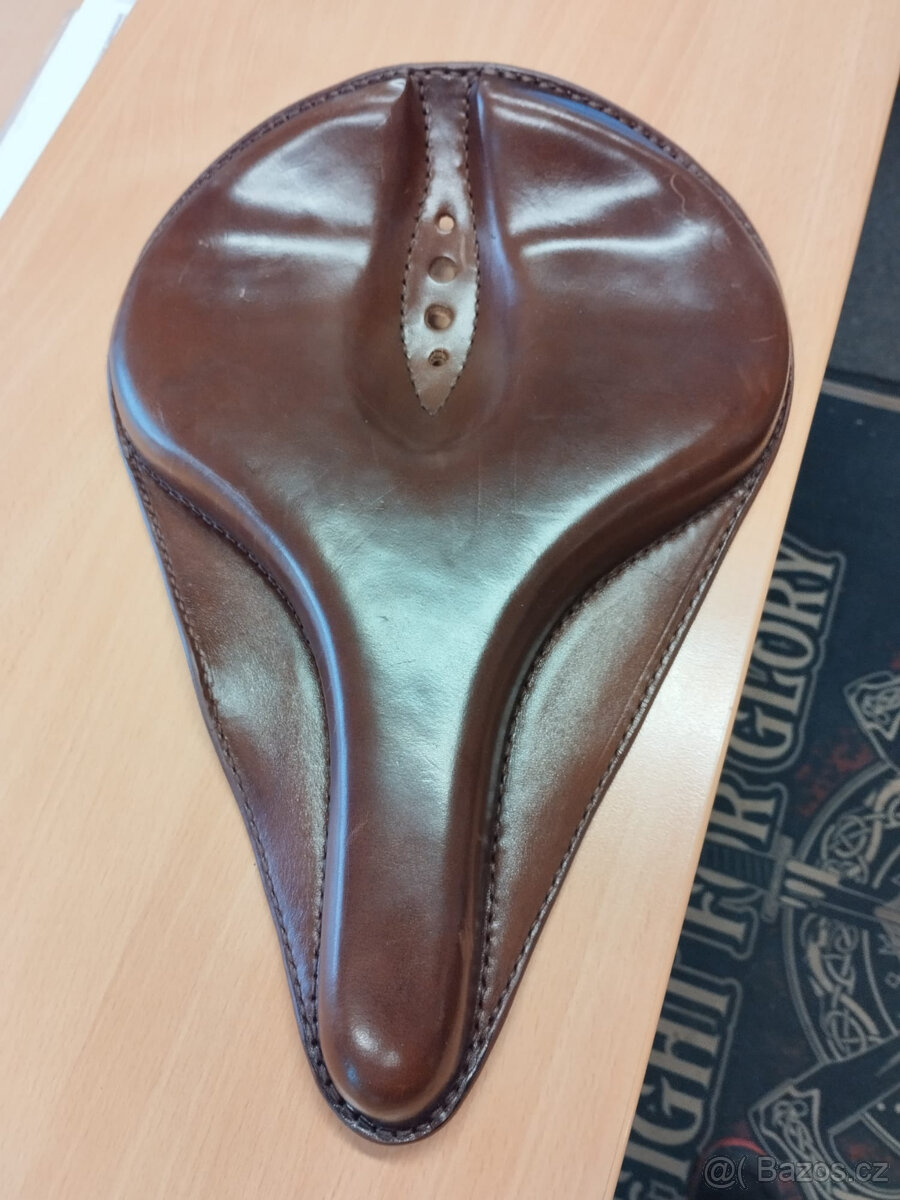 Ručně dělané kožené cyklistické sedlo - 3