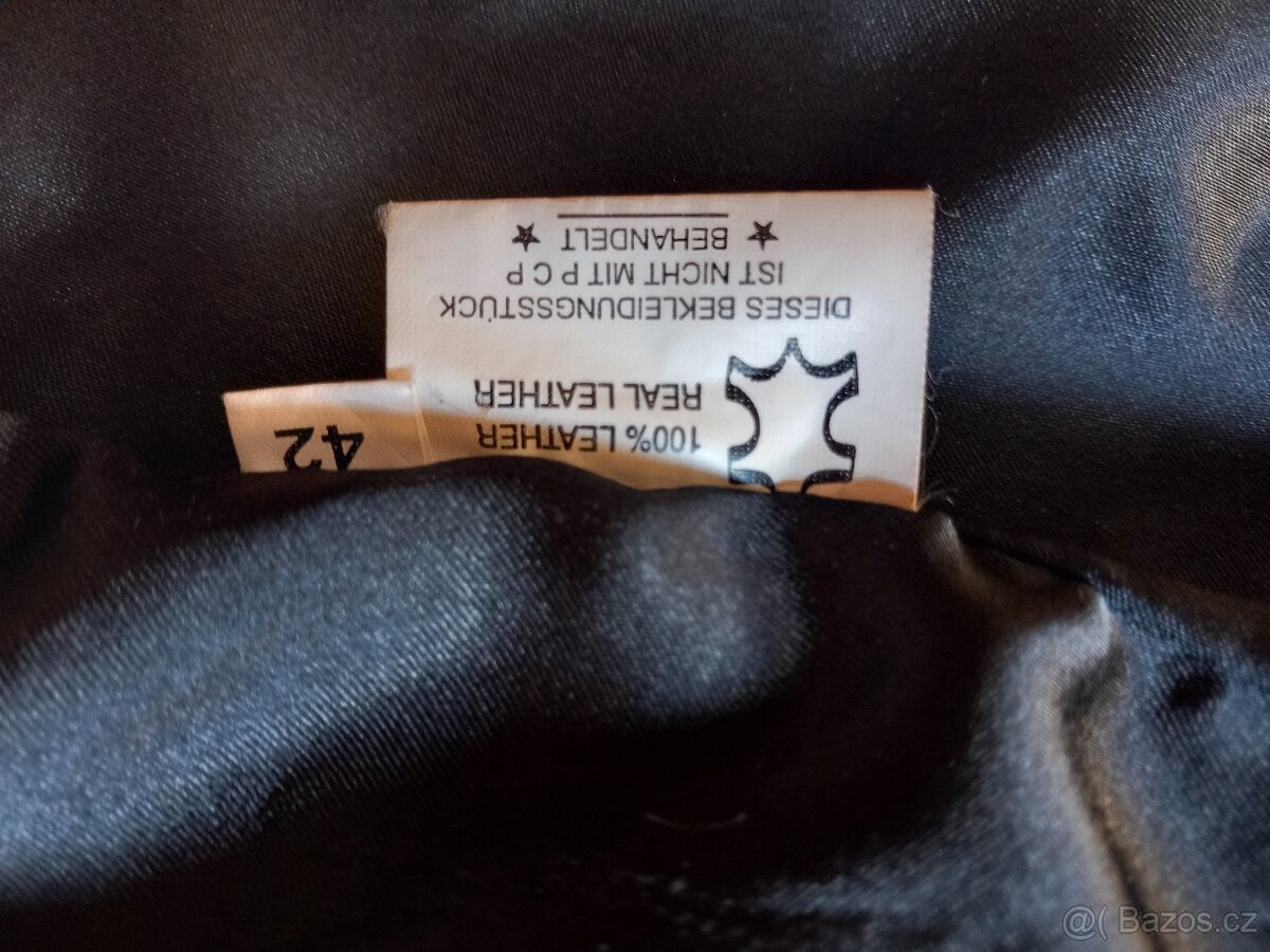 Dámská kožená bunda/kabát vel. 42 pravá měkká kůže - 3