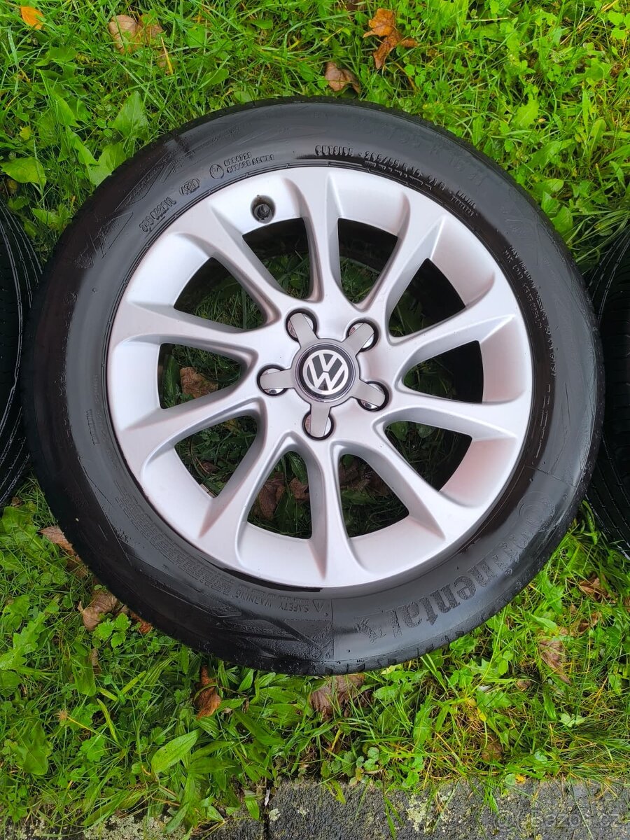Originální alu disky pro koncern VW 5x112 s letními pneu - 3