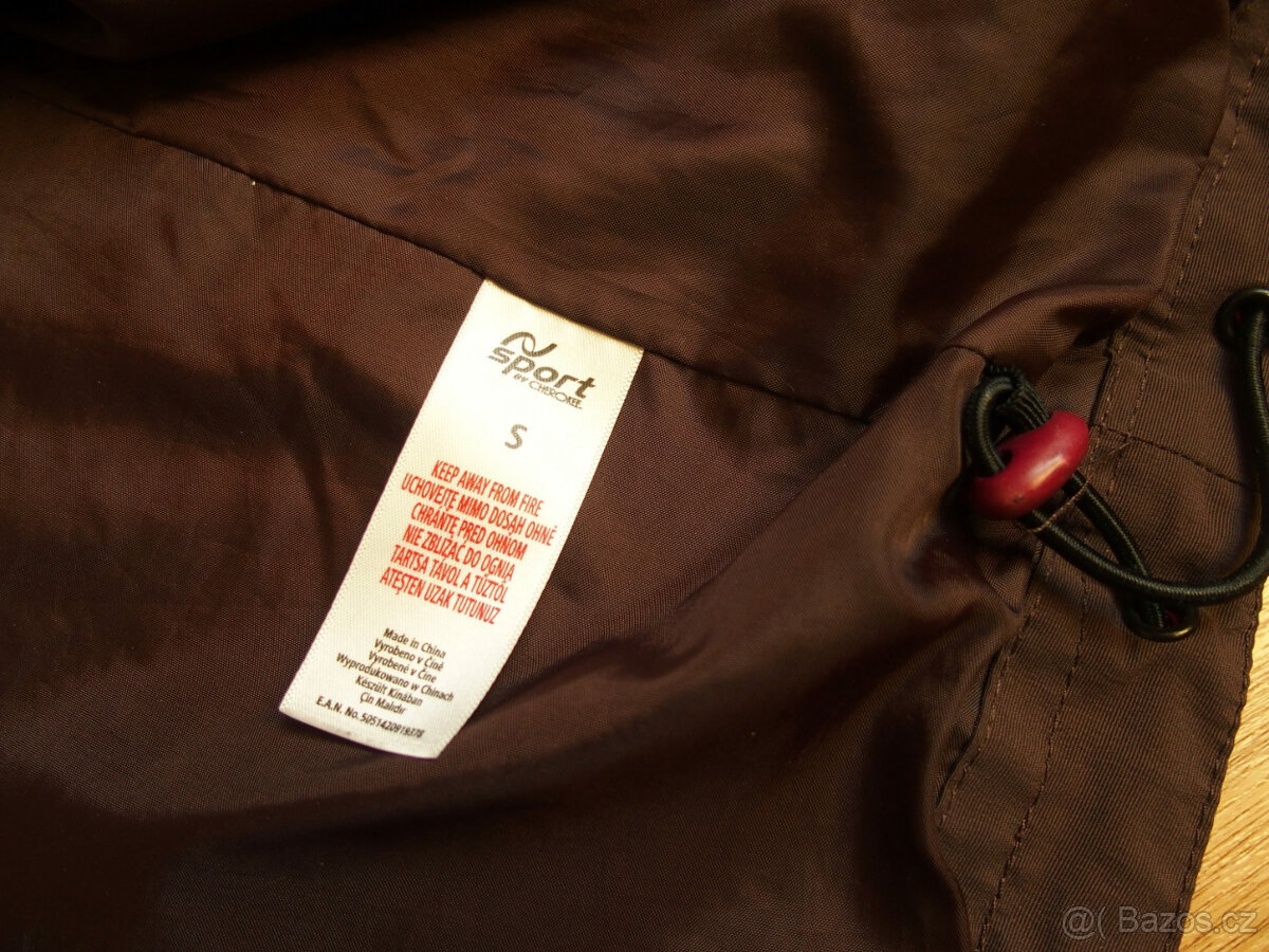 Dámská šusťáková bunda s fleece mikinou, vínovo-hnědá vel. S - 3