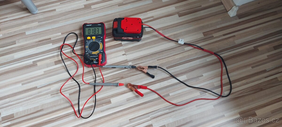 Startovací kabely+redukce pro Aku batrii Parkside 20V. - 3