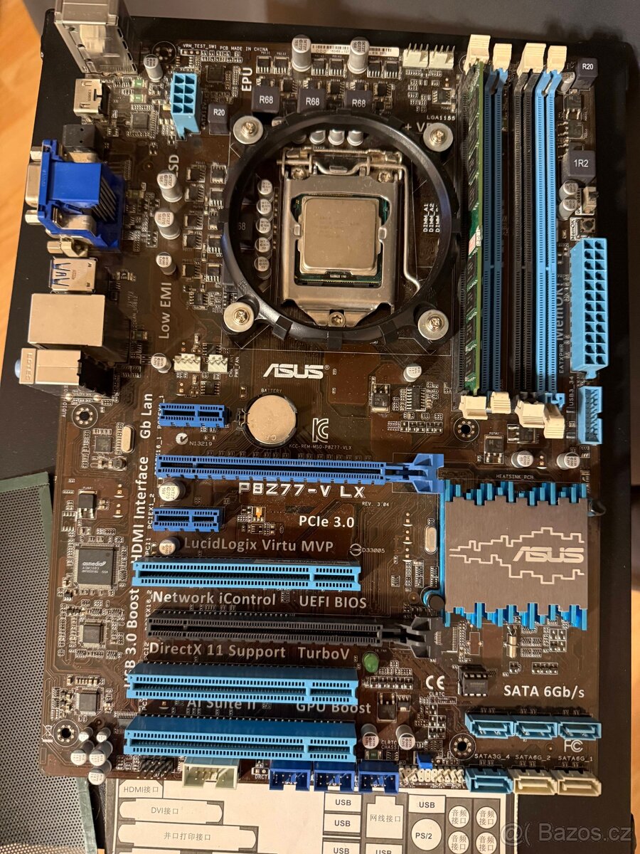 PC základna – ASUS P8Z77-V LX + Intel i5-2550K + 16GB RAM (2 - 3
