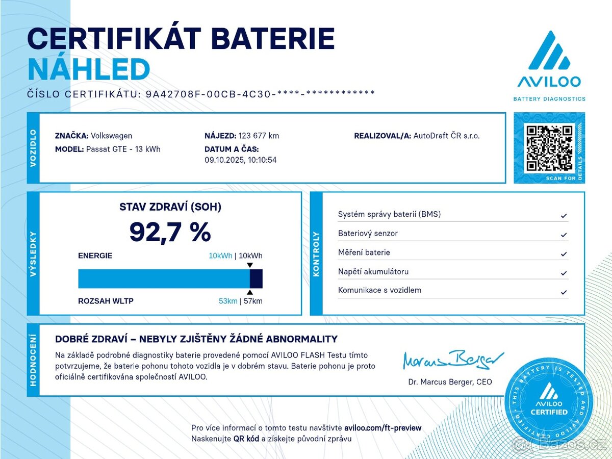 VW Passat B8 GTE 1.4TSI Hybrid 160kW DSG - záruka Autodraft - 3