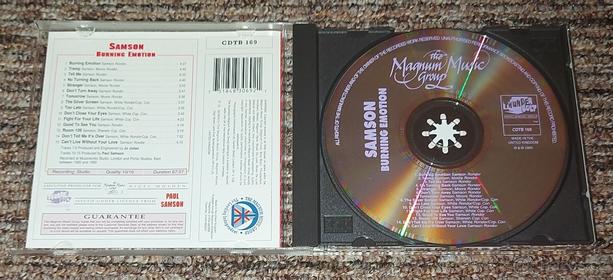 CD SAMSON - BURNING EMOTION 1995 UK 1.PRESS - 3