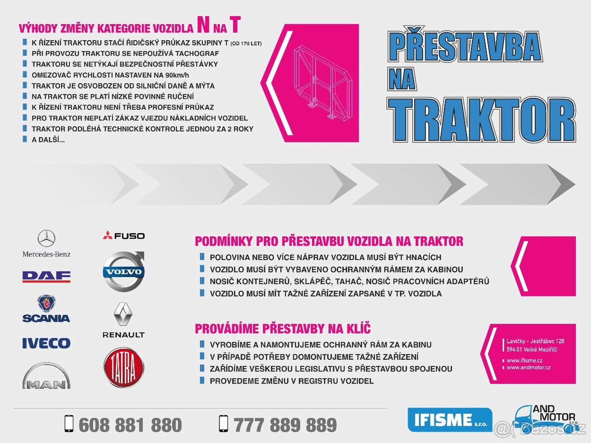 Přestavba nákladních vozidel na TRAKTOR - 3