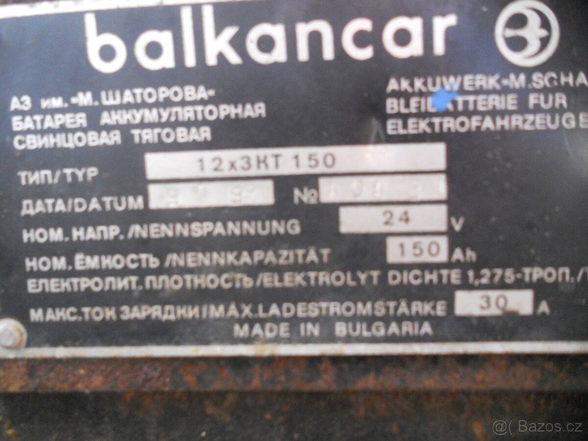 akumulátor 24v 150ah balkankar vys.vozík - 3
