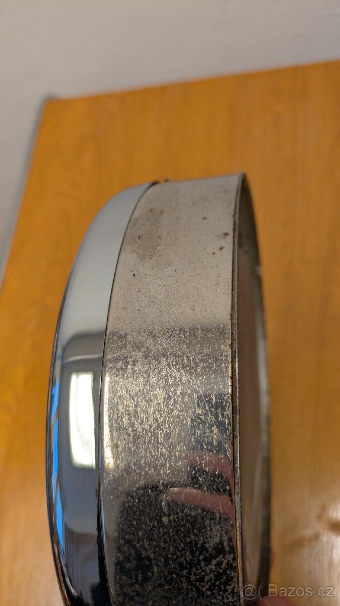 starožitné nástěnné hodiny chromované - 3