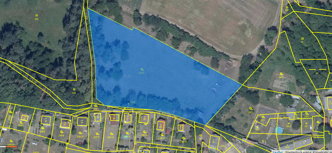 Zahrada v intravilánu obce, výměra: 7.428 m2. - 3