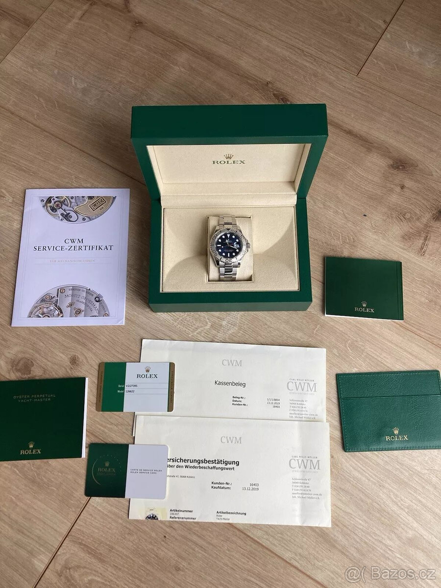 Rolex Yacht-Master 40 Oystersteel Platinum Ref. 126622 Modrá - 3