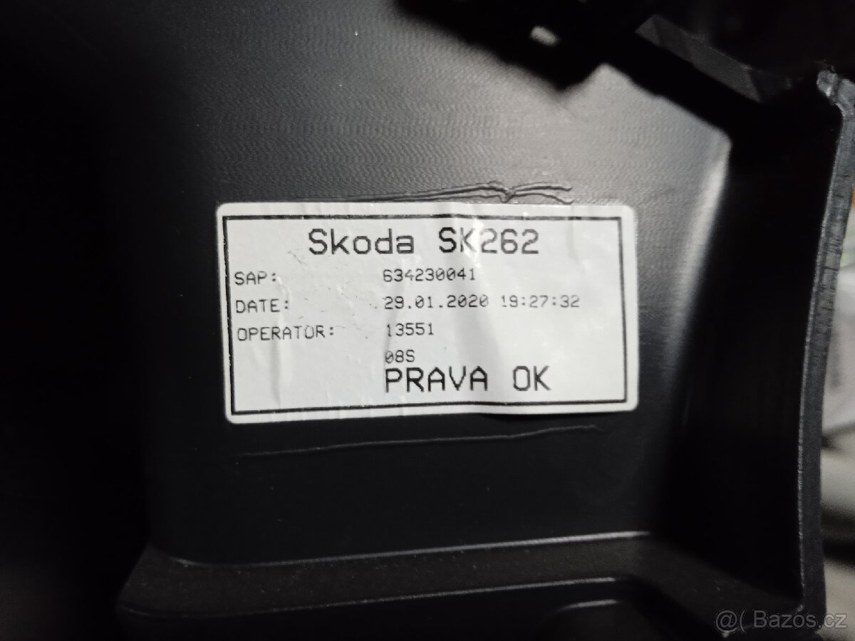 Panely zavadlového prostoru fabia 3 combi. - 3