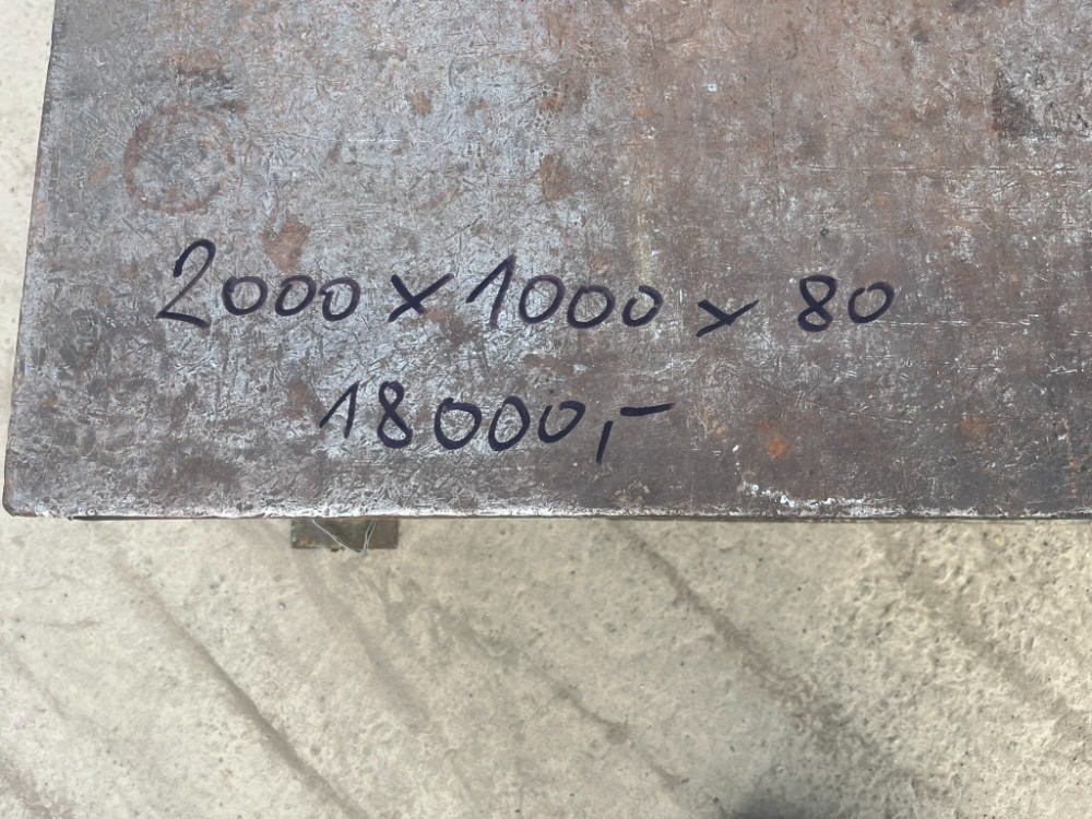 220. Pracovní stůl, rýsovací, svařovací deska 2000/1000/80 - 3