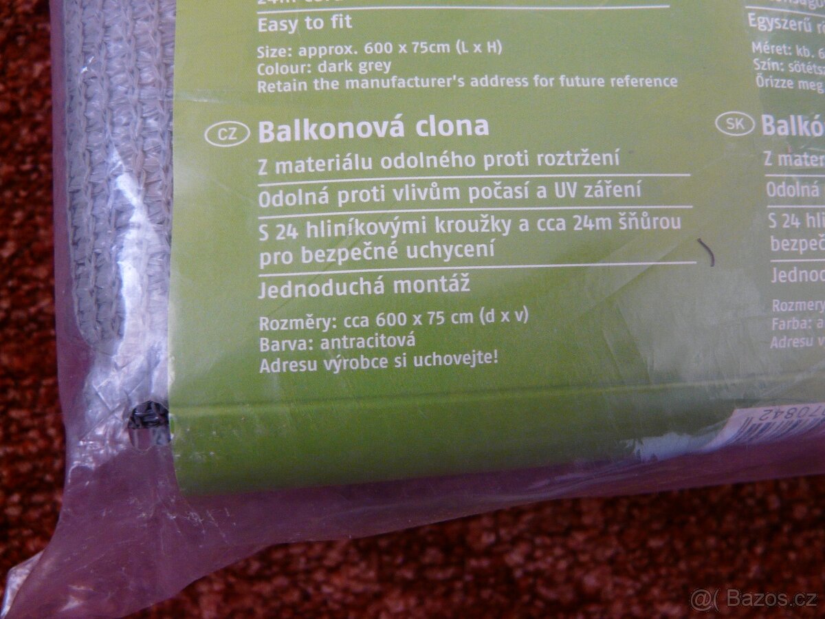 Prodám balkonovou clonu - 3