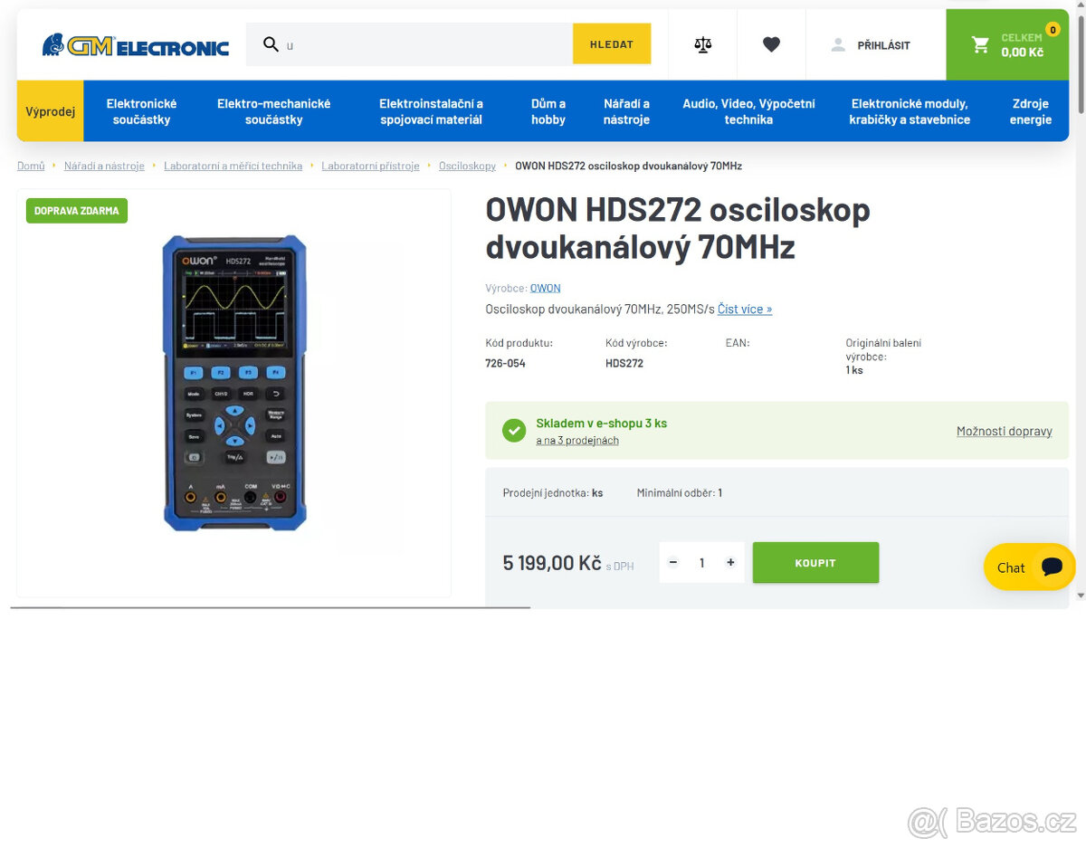 Osciloskop OWON HDS272 dvoukanálový 70MHz - 3