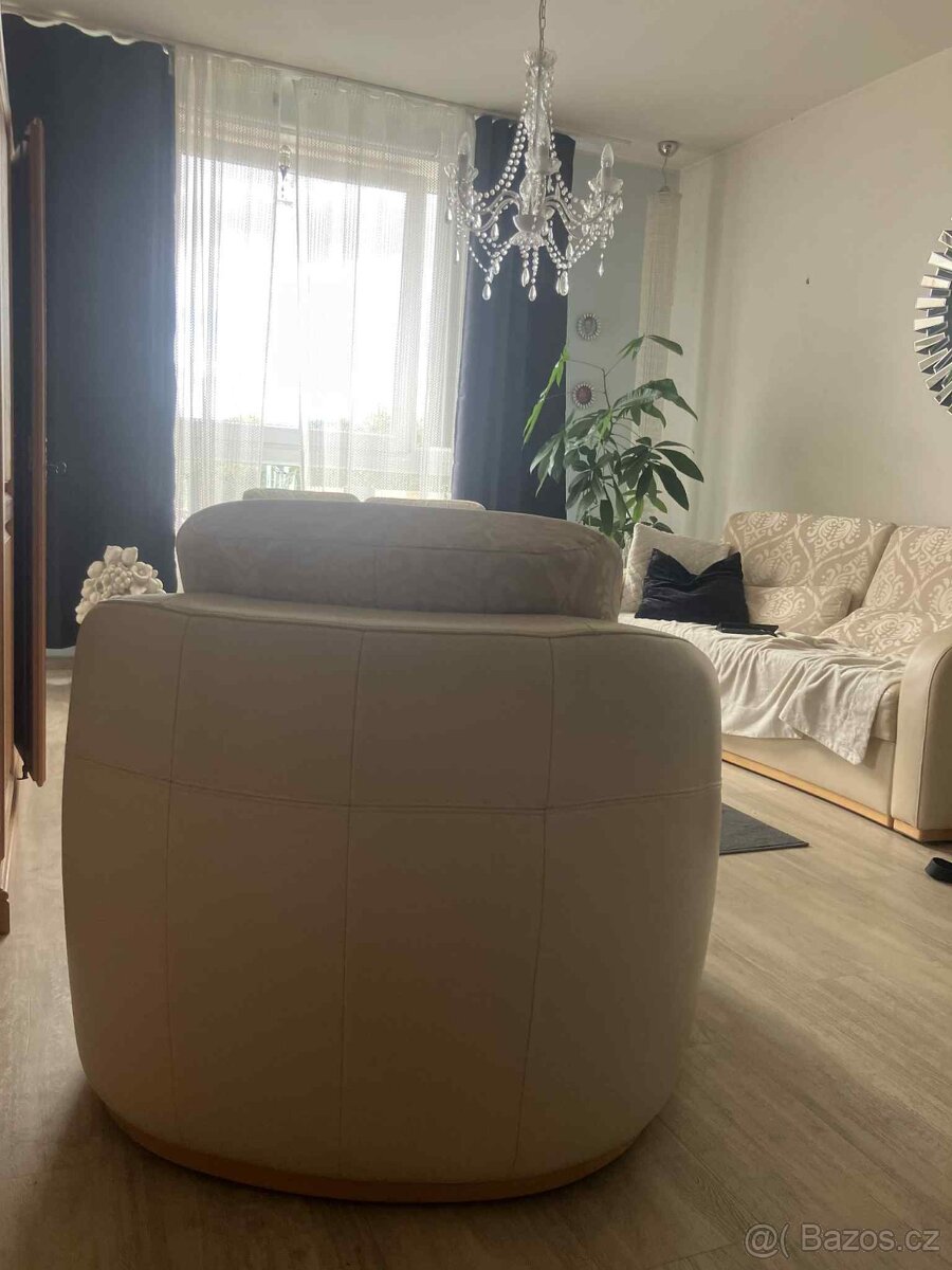 Křeslo KLER – pravá kůže - 3