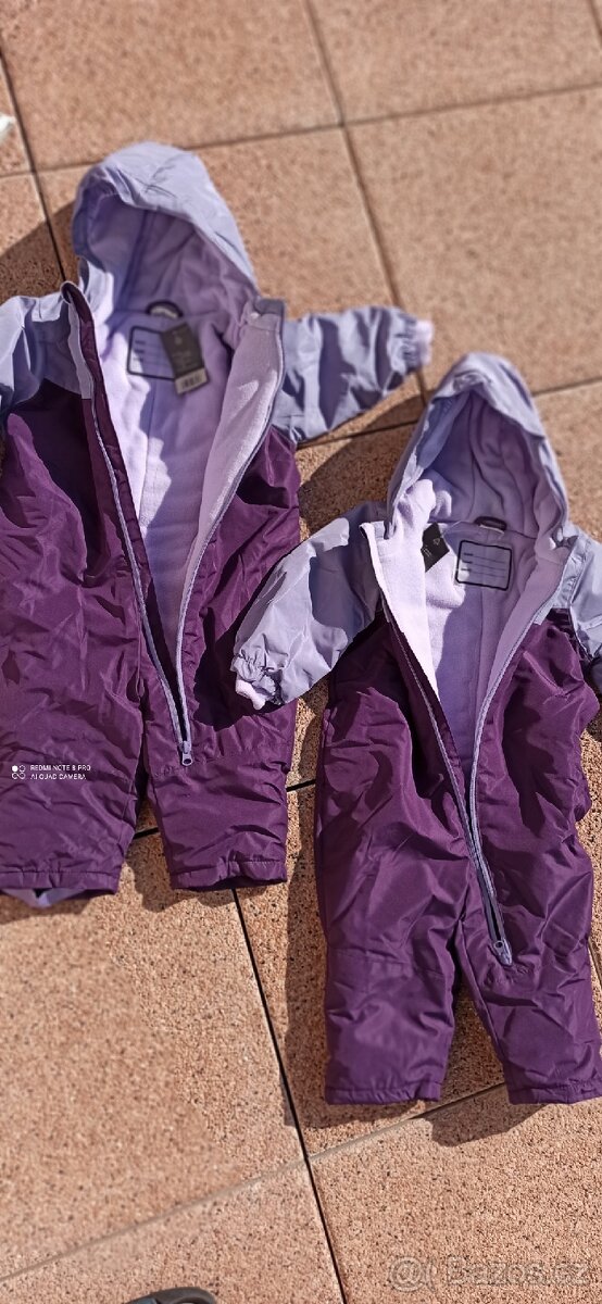 Zimní kombinézy - pro dvojčátka (vel.86) NOVÉ (cena za ks) - 3