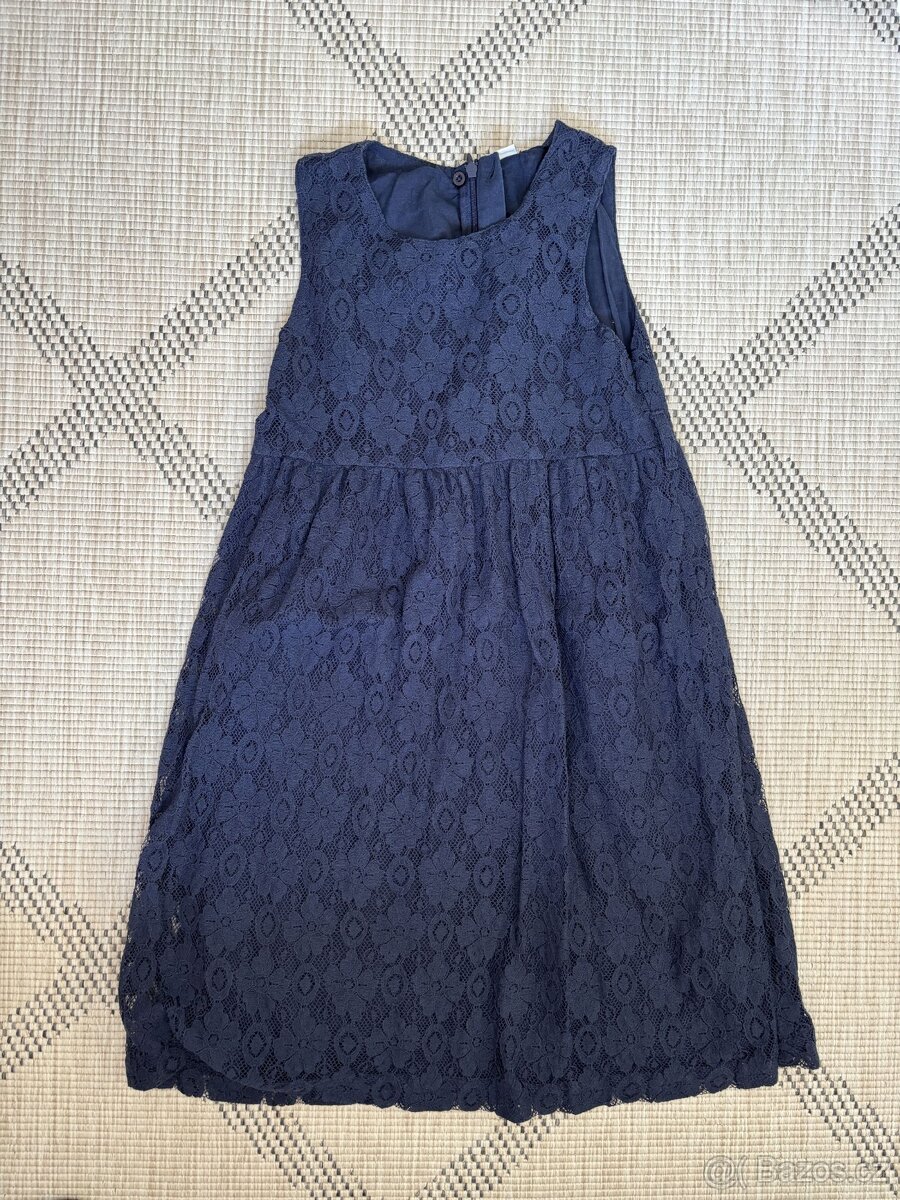 Modré šaty esprit 128/134 - 3