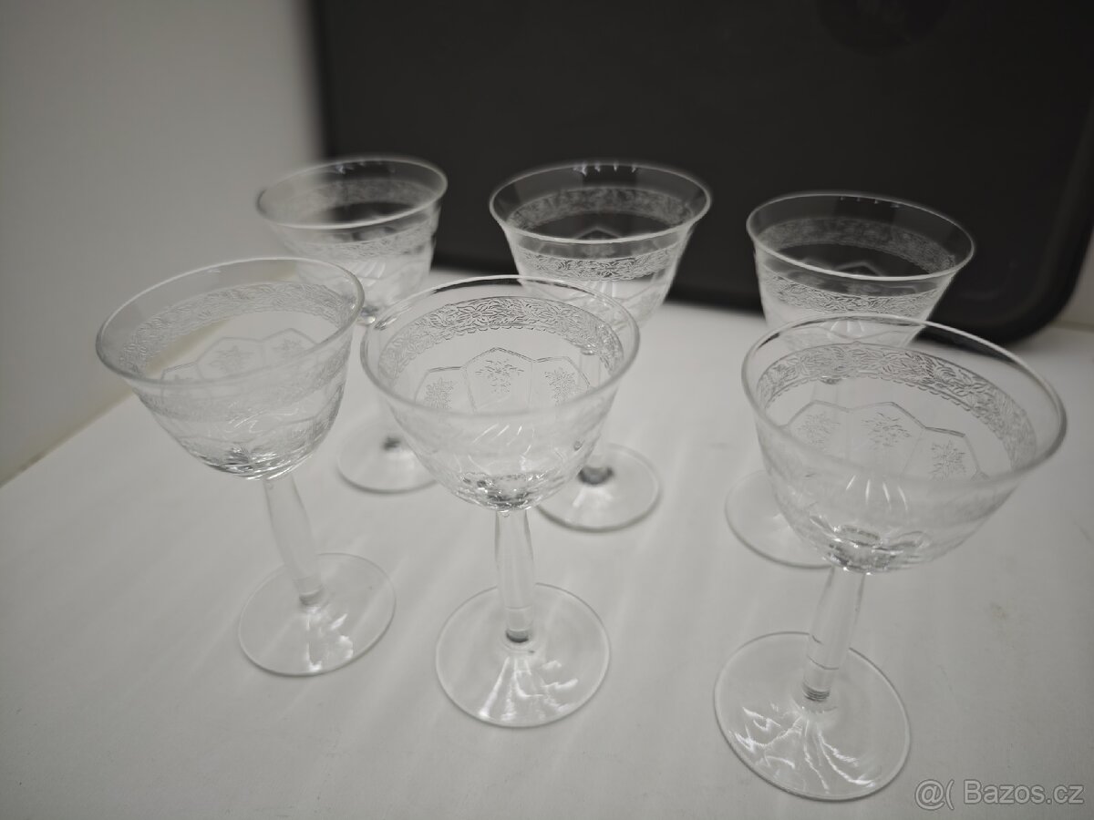Staré, broušené skleničky, panáky - 3