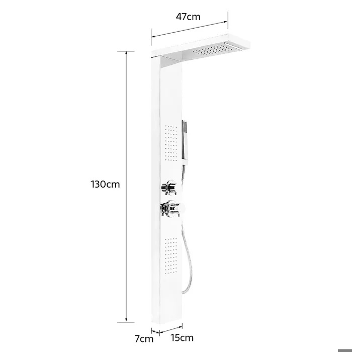 Hydromasážní sprchový set 5v1, chrom - 3