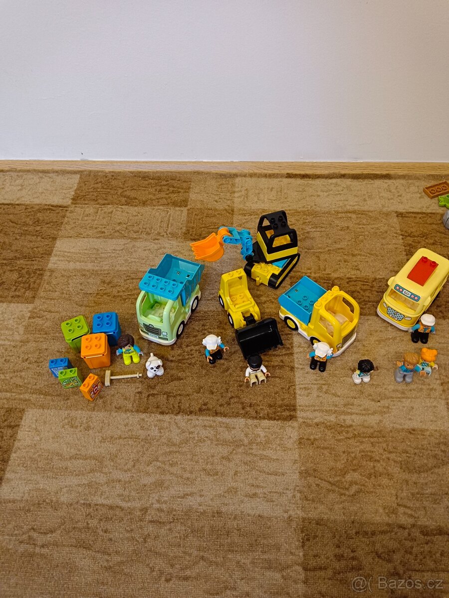 Lego Duplo mix kluk bagr,farmář,autobus,popelář,blesk v misc - 3