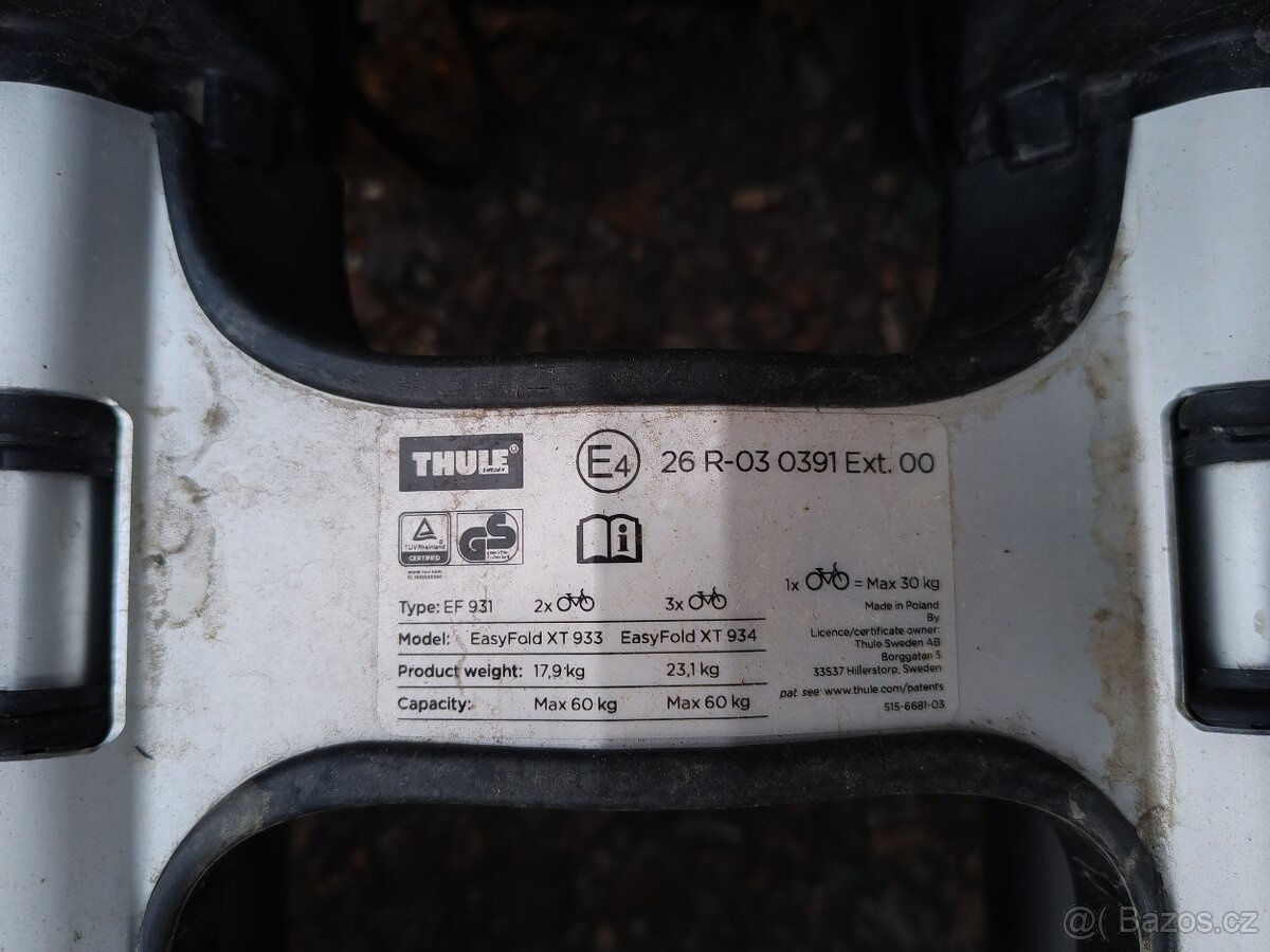 nosič kol Thule EasyFold XT na 3 kola - 3