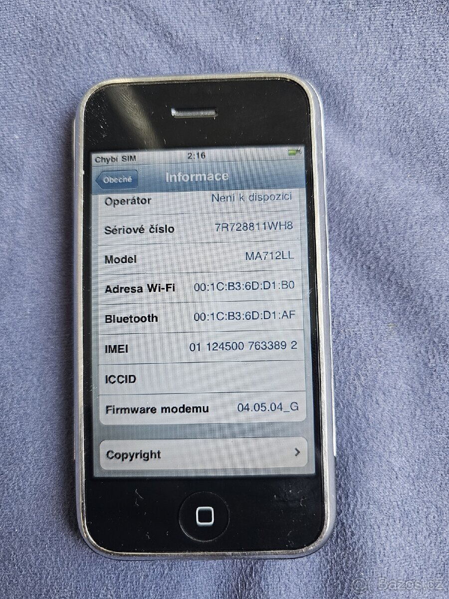 Prodám iphone 2g funkční - 3