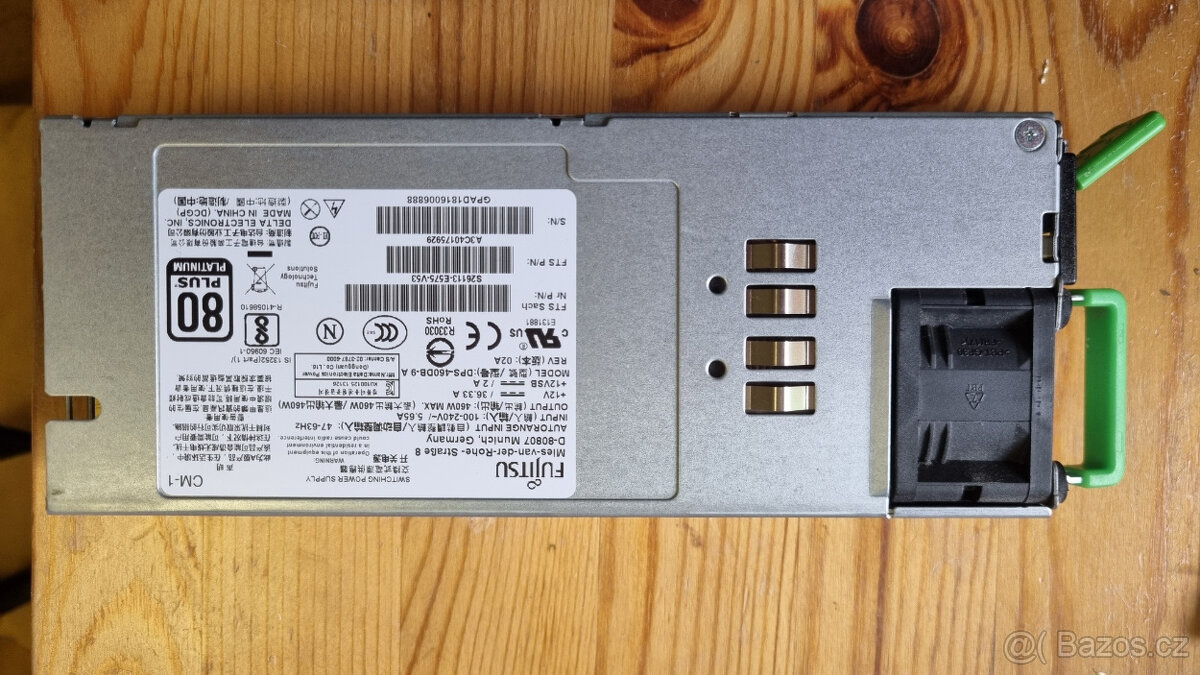2× Fujitsu 450W Platinum hot-swap serverový zdroj DPS-450DB- - 3