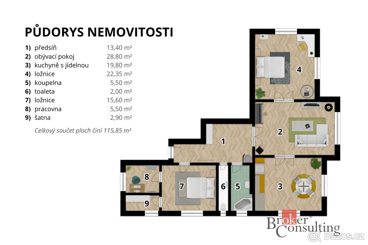 Prodej, byty/3+1, 110 m2, Vítězná 768/9, 46001 Liberec, Libe - 3