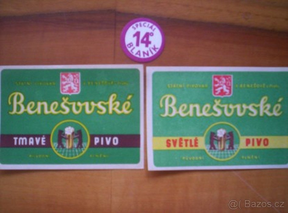 pivní etikety pivovar Benešov sbírka 490ks 1945-2025 - 3