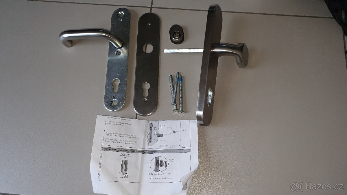 Dveřní klika nerez Caesar - s klikou Alesia (klika-koule) - 3