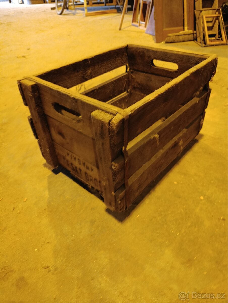 Stará pivni dřevěná přepravka - 3