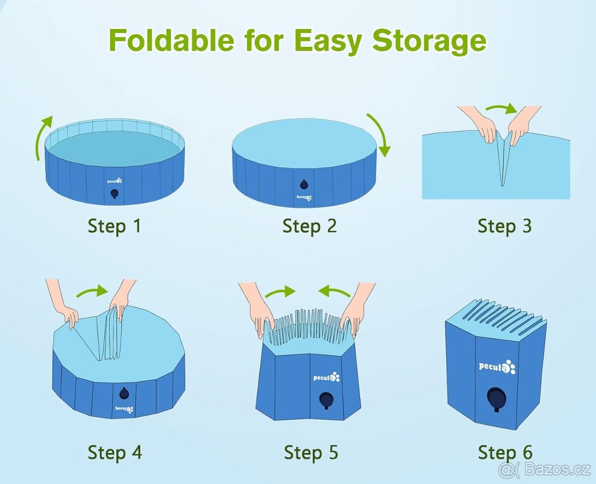 Skládací bazén/brouzdaliště 120x30 cm - 3
