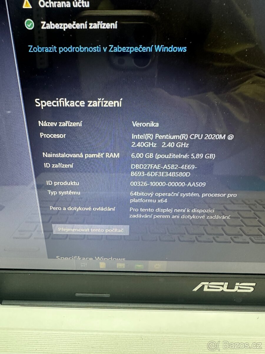 Prodám notebook Asus - 3