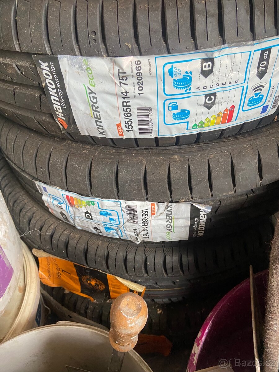 2 ks nové letní pneumatiky 155/65/14 Hankook - 3