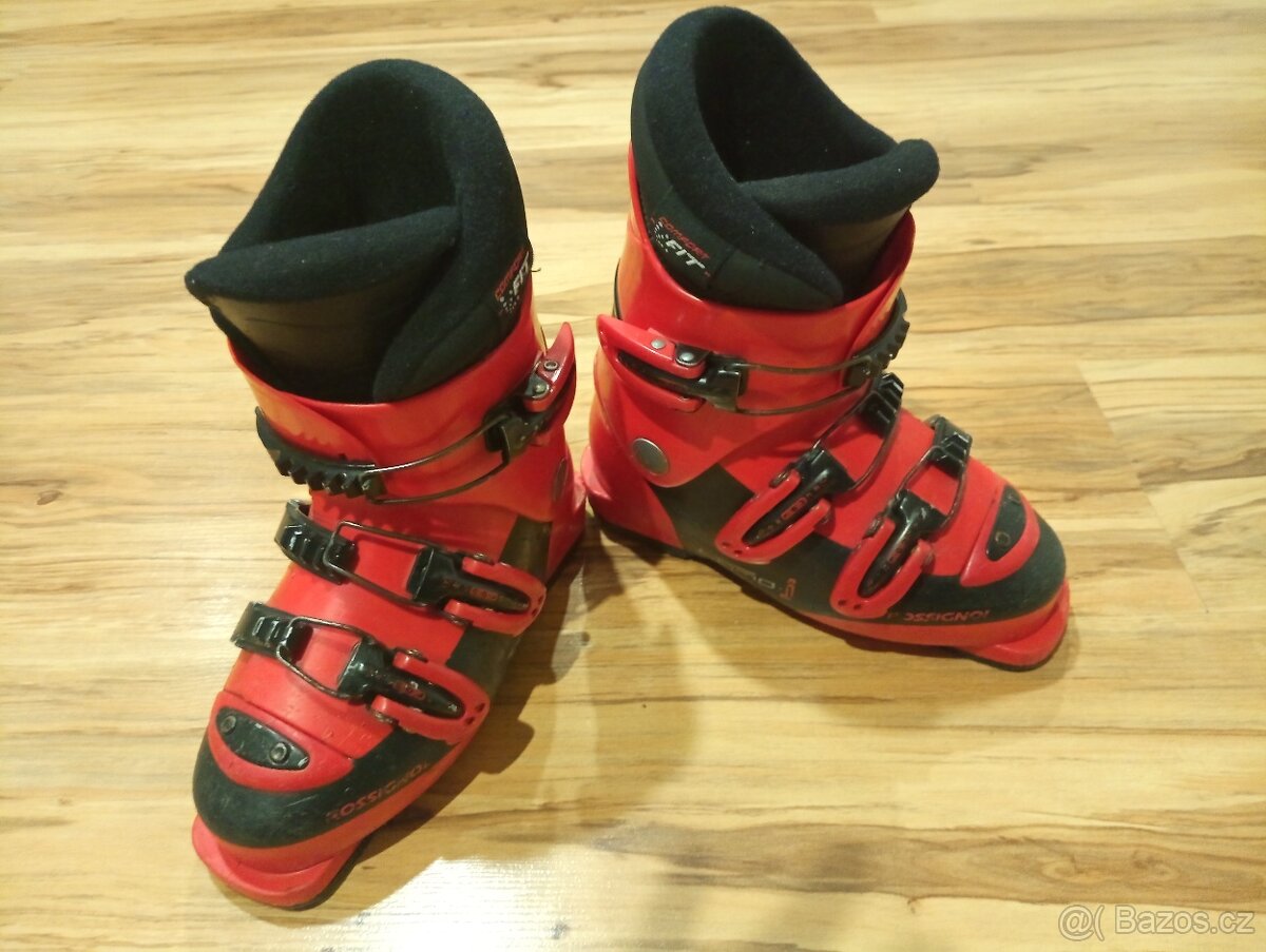 Prodám dětské lyže 90cm+ boty - 3